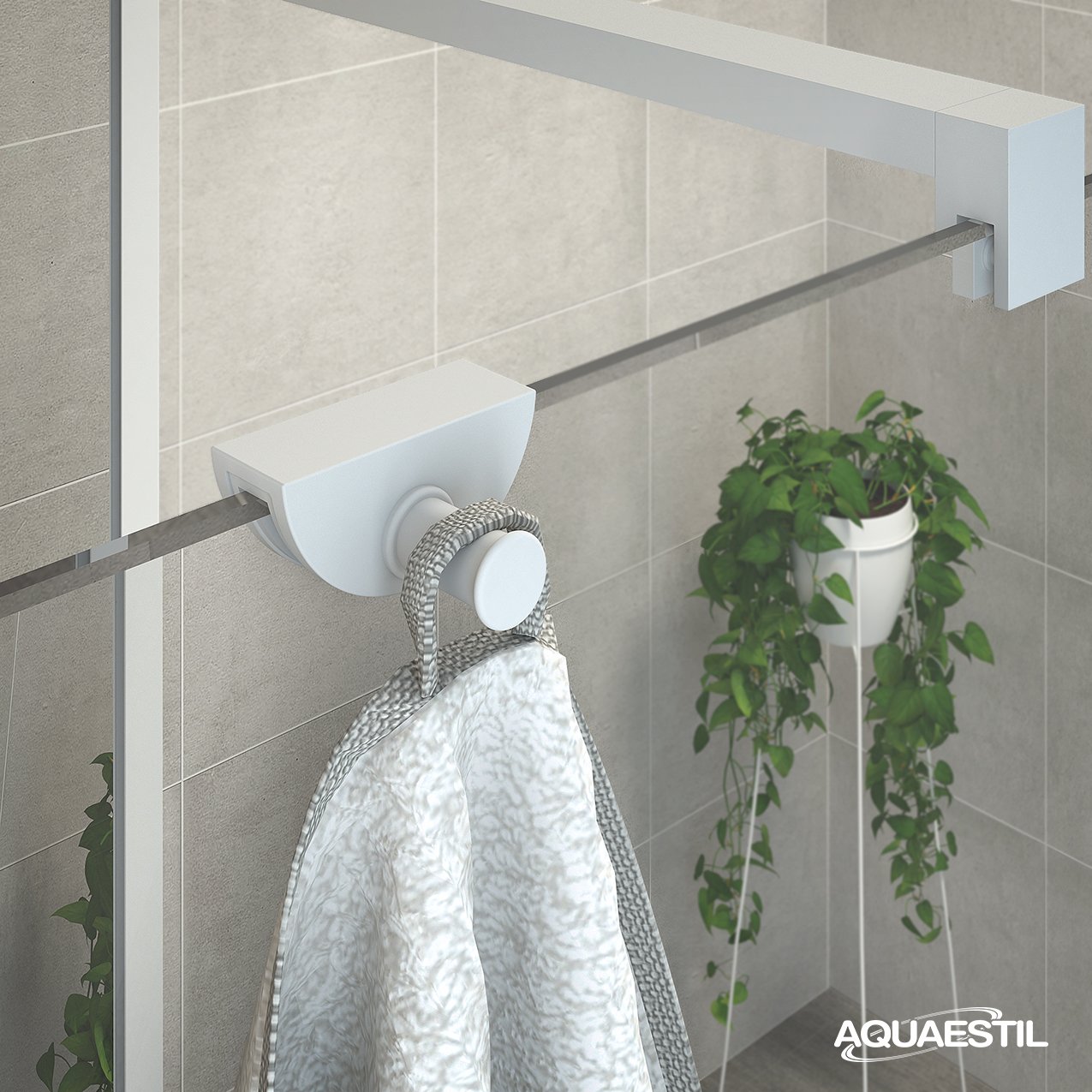 Aquaestil Vješalica za montažu na staklo