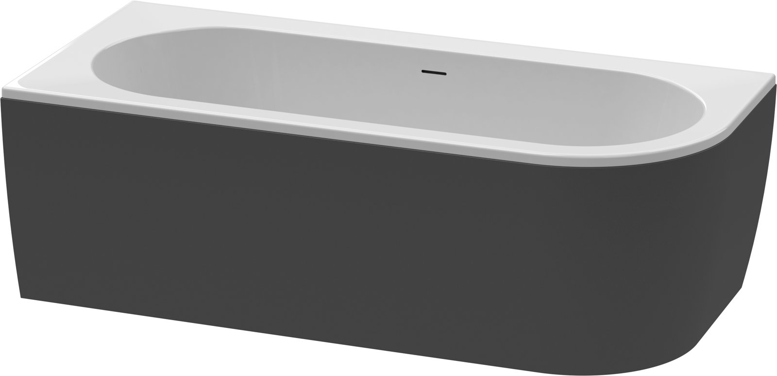 Kupaonska kada Aquaestil Slim Black Corner
