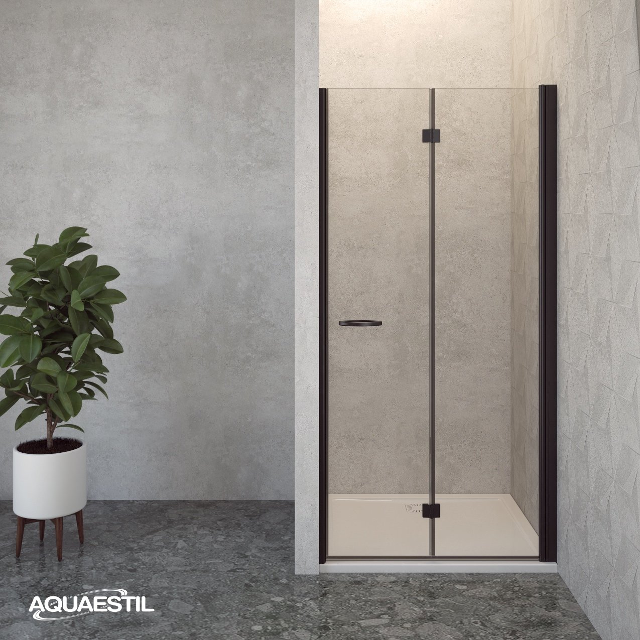 Tuš paravan Aquaestil Oasis D s preklopom za nišu